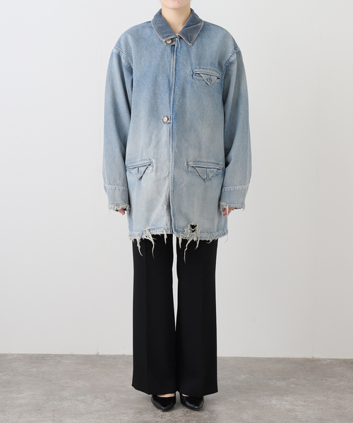 KURO（クロ）の「KURO DENIM HALF COAT 964180：コート（その他アウター・レディース・ブルー・MEDIUM）」の21枚目の写真