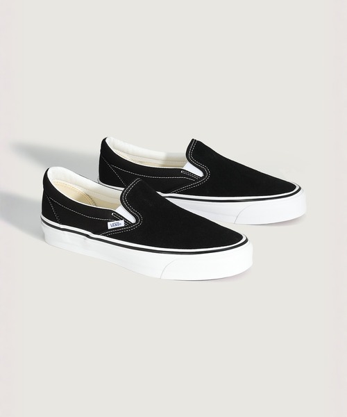 VANS（バンズ）の「VANS PREMIUM スリッポン [日本限定] / LX Classic Slip-On 98 BLACK VN000D5AY281（スリッポン・メンズ・ブラック×ホワイト・5/5.5/6/6.5/7.5/8/8.5/9/9.5/10/10.5/11/11.5/12/7/4/4.5）」の3枚目の写真