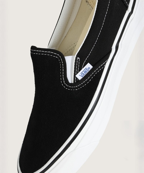 VANS（バンズ）の「VANS PREMIUM スリッポン [日本限定] / LX Classic Slip-On 98 BLACK VN000D5AY281（スリッポン・メンズ・ブラック×ホワイト・5/5.5/6/6.5/7.5/8/8.5/9/9.5/10/10.5/11/11.5/12/7/4/4.5）」の6枚目の写真