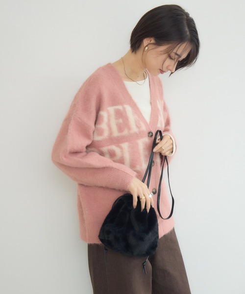 KATHARINE ROSS（キャサリンロス）の「【KATHARINE ROSS】エコファー　巾着ショルダーバッグ（ショルダーバッグ・レディース・モカ/その他1/ブラック/グレー・MEDIUM）」の5枚目の写真