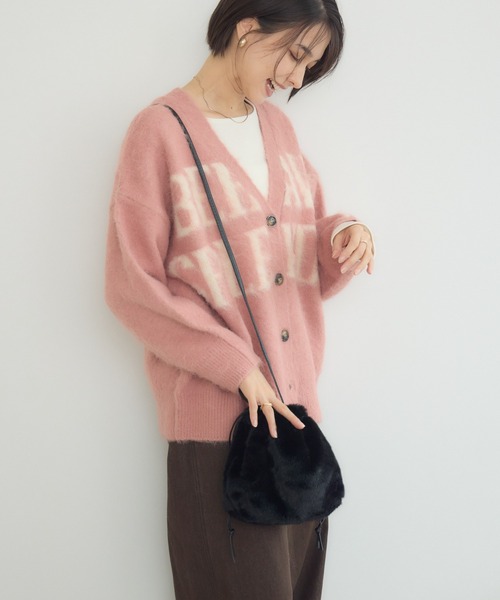 KATHARINE ROSS（キャサリンロス）の「【KATHARINE ROSS】エコファー　巾着ショルダーバッグ（ショルダーバッグ・レディース・モカ/その他1/ブラック/グレー・MEDIUM）」の7枚目の写真