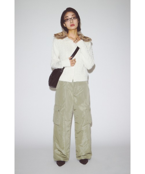 LAGUA GEM(ラグアジェム)の「WARM POCKET パンツ(カーゴパンツ・レディース・ブラック/カーキ/グレー・X-SMALL/SMALL/MEDIUM)」の4枚目の写真