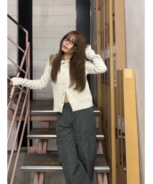 LAGUA GEM(ラグアジェム)の「WARM POCKET パンツ(カーゴパンツ・レディース・ブラック/カーキ/グレー・X-SMALL/SMALL/MEDIUM)」の20枚目の写真