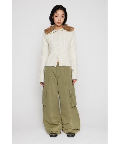 LAGUA GEM(ラグアジェム)の「WARM POCKET パンツ(カーゴパンツ・レディース・ブラック/カーキ/グレー・X-SMALL/SMALL/MEDIUM)」の8枚目の写真