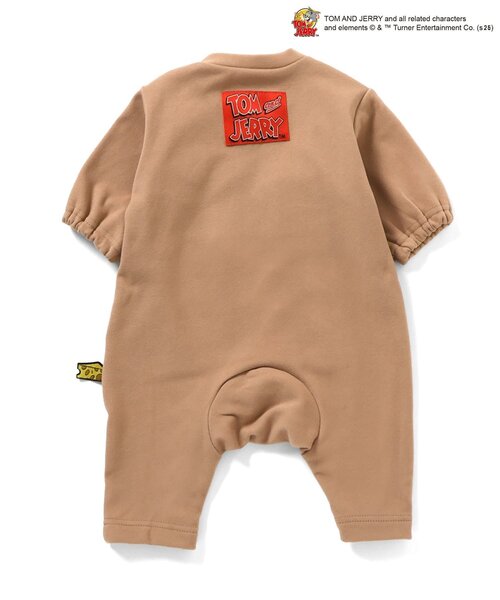 Tom＆Jerry（トムアンドジェリー）の「【リンク】トムとジェリー もちふわあったかカバーオール（ロンパース・キッズ・ブラウン/グレー・60/70/80）」の3枚目の写真
