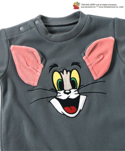 Tom＆Jerry（トムアンドジェリー）の「【リンク】トムとジェリー もちふわあったかカバーオール（ロンパース・キッズ・ブラウン/グレー・60/70/80）」の5枚目の写真