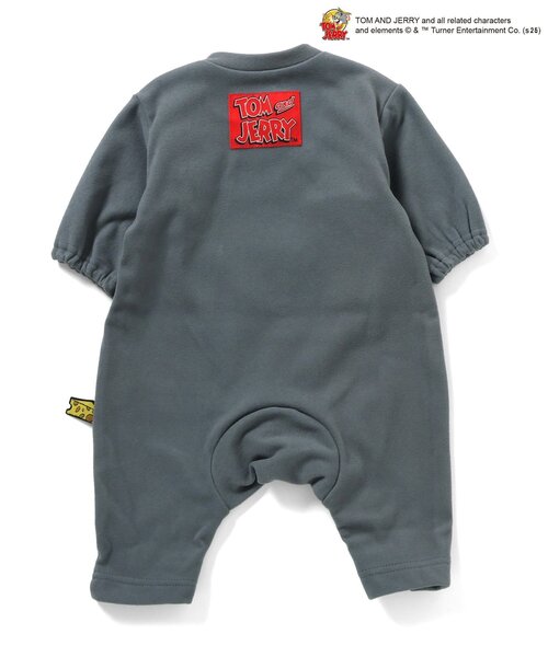 Tom＆Jerry（トムアンドジェリー）の「【リンク】トムとジェリー もちふわあったかカバーオール（ロンパース・キッズ・ブラウン/グレー・60/70/80）」の4枚目の写真