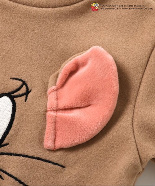 Tom＆Jerry（トムアンドジェリー）の「【リンク】トムとジェリー もちふわあったかカバーオール（ロンパース・キッズ・ブラウン/グレー・60/70/80）」の8枚目の写真
