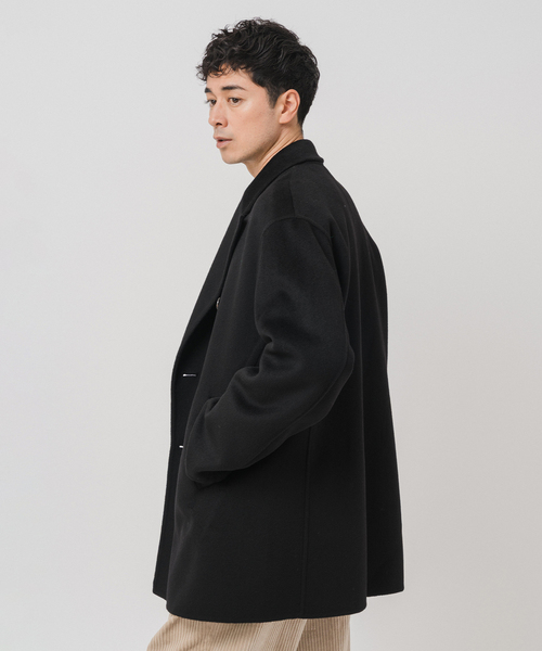 EDIFICE（エディフィス）の「E. ウールカシミヤ Wフェイス コート（チェスターコート・メンズ・アイボリー/ブラウン/チャコールグレー・48/46/44）」の15枚目の写真