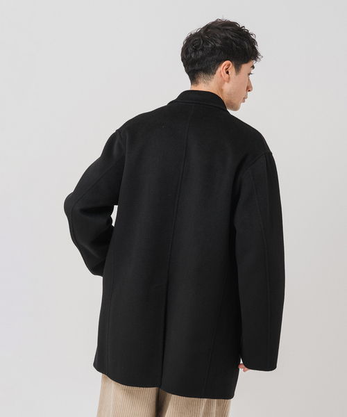 EDIFICE（エディフィス）の「E. ウールカシミヤ Wフェイス コート（チェスターコート・メンズ・アイボリー/ブラウン/チャコールグレー・48/46/44）」の16枚目の写真