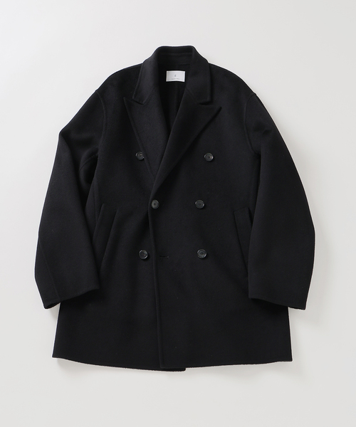 セール】E. ウールカシミヤ Wフェイス コート（チェスターコート