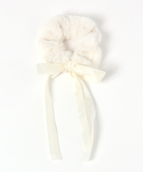 repipi armario（レピピ アルマリオ）の「リボンツキシュシュ（シュシュ・キッズ・ホワイト/ベージュ/ブラック・ONESIZE）」の9枚目の写真