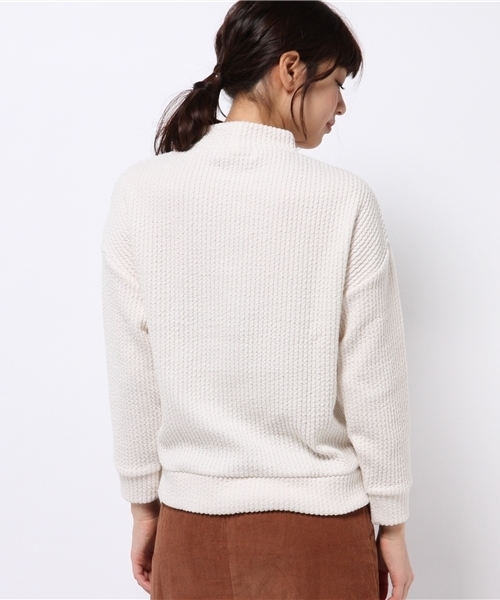 Discoat Parisien（ディスコートパリシアン）の「膨れリブハイネックプルオーバー（Tシャツ/カットソー・レディース・グレー/アイボリー/ネイビー・MEDIUM/LARGE）」の6枚目の写真