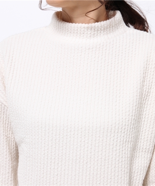 Discoat Parisien（ディスコートパリシアン）の「膨れリブハイネックプルオーバー（Tシャツ/カットソー・レディース・グレー/アイボリー/ネイビー・MEDIUM/LARGE）」の8枚目の写真