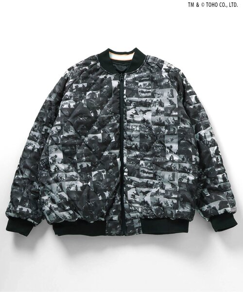 セール】【ゴジラ】 蓄光刺繍リバーシブルスカジャン（大人