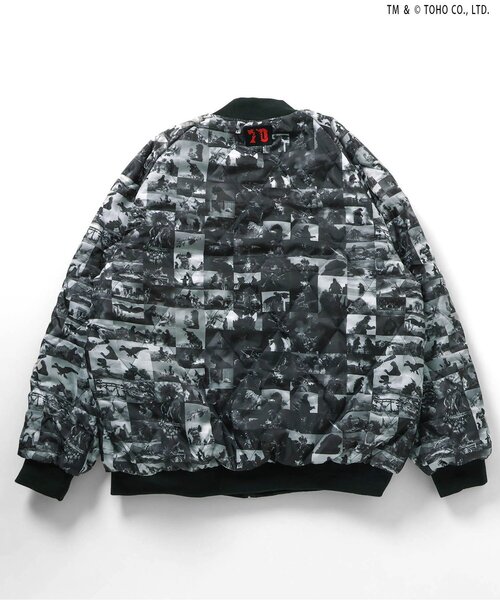 セール】【ゴジラ】 蓄光刺繍リバーシブルスカジャン（大人