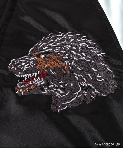 セール】【ゴジラ】 蓄光刺繍リバーシブルスカジャン（大人