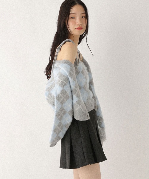 Heather（ヘザー）の「シャギーアーガイルニット2P　612874（アンサンブル・レディース・ブラウン/グレー/アイボリー・FREE）」の11枚目の写真