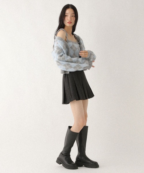 Heather（ヘザー）の「シャギーアーガイルニット2P　612874（アンサンブル・レディース・ブラウン/グレー/アイボリー・FREE）」の13枚目の写真