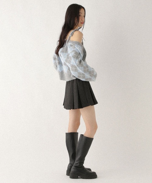 Heather（ヘザー）の「シャギーアーガイルニット2P　612874（アンサンブル・レディース・ブラウン/グレー/アイボリー・FREE）」の14枚目の写真