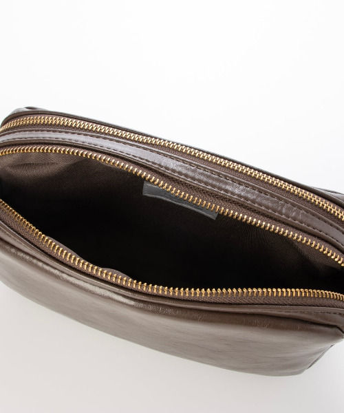 cache cache(カシュ カシュ)の「カシュカシュ cachecache / ダブルジップ2wayショルダー(ショルダーバッグ・レディース・シルバー/チョコ/ブラック・FREE)」の10枚目の写真