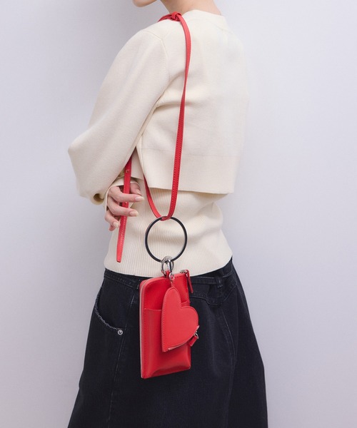 ADAM ET ROPE'（アダムエロペ）の「【WEB限定】マルチポーチ付きショルダーバッグ（ショルダーバッグ・レディース・シルバー/ブラック/ブラウン/レッド・FREE）」の13枚目の写真