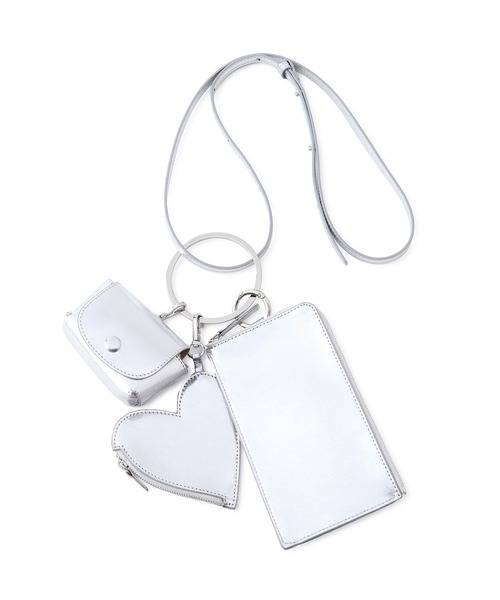 ADAM ET ROPE'（アダムエロペ）の「【WEB限定】マルチポーチ付きショルダーバッグ（ショルダーバッグ・レディース・シルバー/ブラック/ブラウン/レッド・FREE）」の8枚目の写真