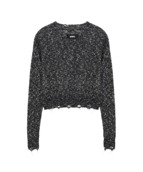 NICK&NICOLE(ニックアンドニコール)の「NICOLE BOKASHI DAMAGE KNIT_BLACK(ニット/セーター・レディース・その他・FREE)」の5枚目の写真