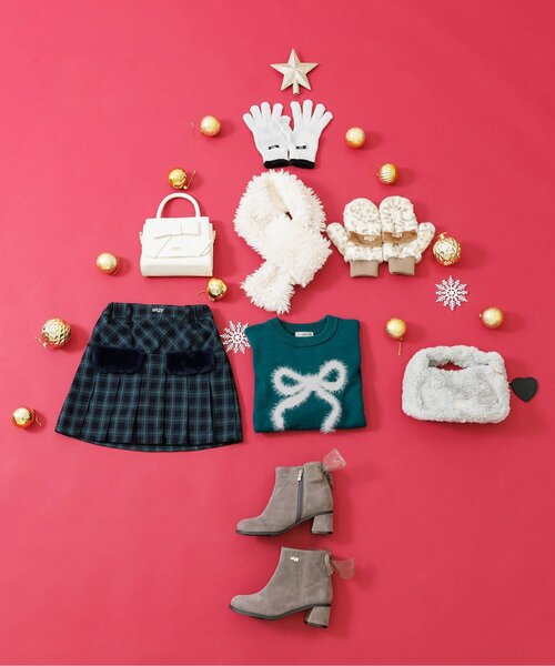 algy（アルジー）の「シャギーりぼんニット（ニット/セーター・キッズ・サックスブルー/オフホワイト/グリーン・XX-SMALL/X-SMALL/MEDIUM/SMALL）」の16枚目の写真