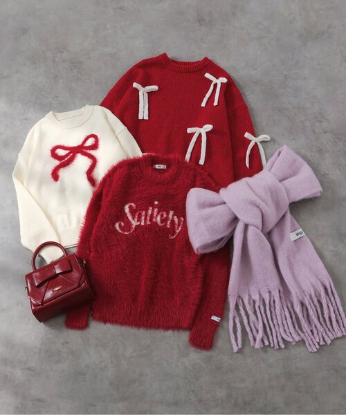 セール】シャギーりぼんニット（ニット/セーター）｜algy（アルジー