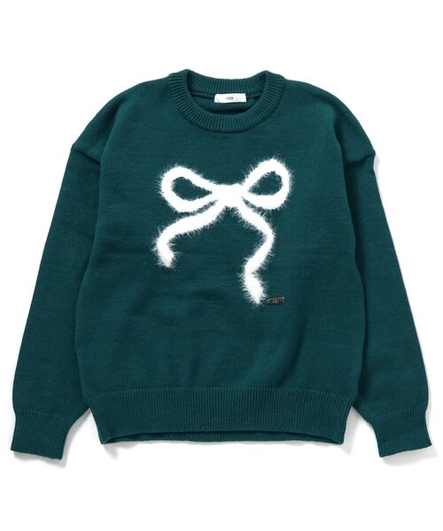 algy（アルジー）の「シャギーりぼんニット（ニット/セーター・キッズ・サックスブルー/オフホワイト/グリーン・XX-SMALL/X-SMALL/MEDIUM/SMALL）」の13枚目の写真