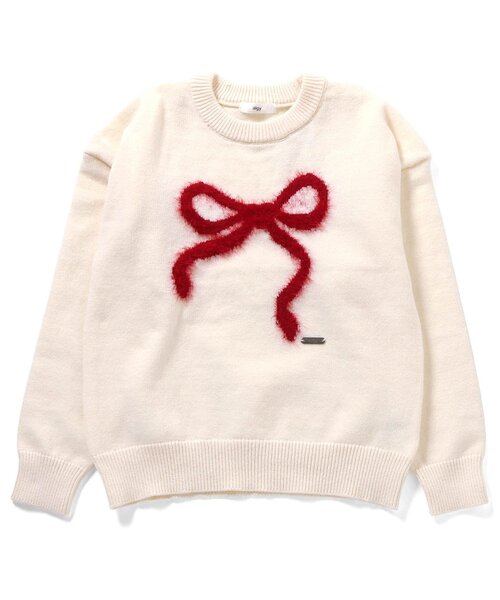 algy（アルジー）の「シャギーりぼんニット（ニット/セーター・キッズ・サックスブルー/オフホワイト/グリーン・XX-SMALL/X-SMALL/MEDIUM/SMALL）」の11枚目の写真