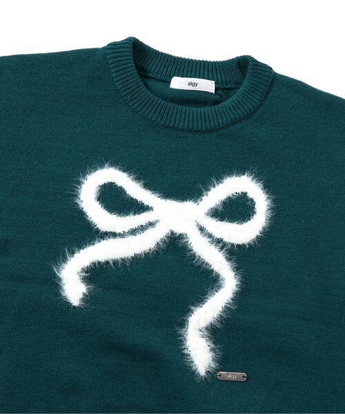 algy（アルジー）の「シャギーりぼんニット（ニット/セーター・キッズ・サックスブルー/オフホワイト/グリーン・XX-SMALL/X-SMALL/MEDIUM/SMALL）」の9枚目の写真