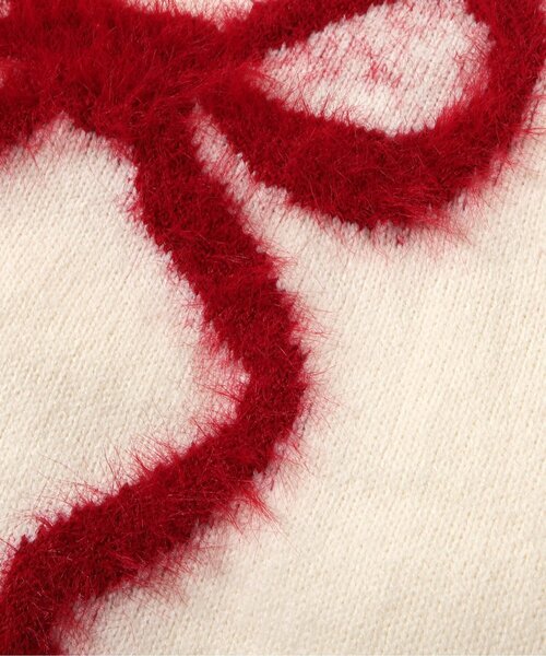 algy（アルジー）の「シャギーりぼんニット（ニット/セーター・キッズ・サックスブルー/オフホワイト/グリーン・XX-SMALL/X-SMALL/MEDIUM/SMALL）」の4枚目の写真