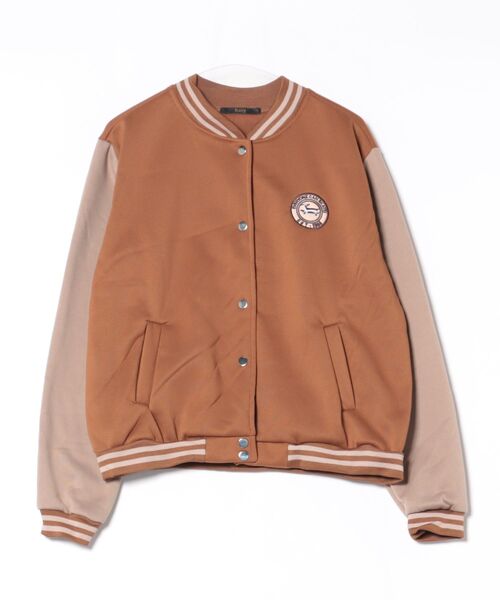 Ritzy(リッツィー)の「配色 ボールジャケット スウェット(スウェット・レディース・ブラック/ブラウン・M/L)」の7枚目の写真
