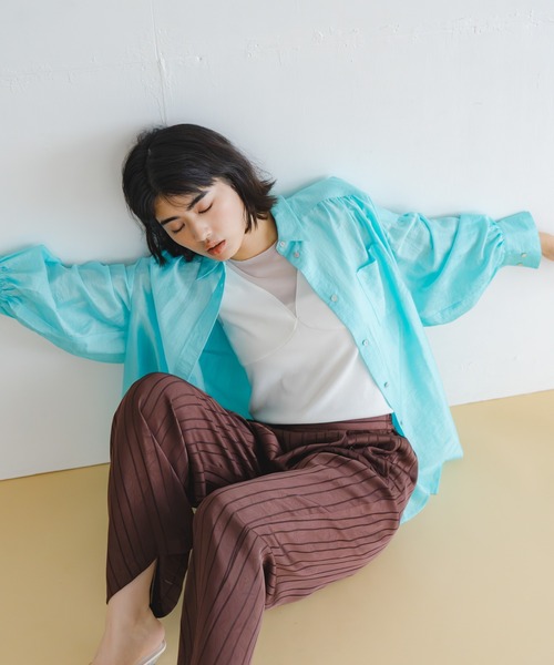 WHYTO.(ホワイト)の「「WHYTO. / ホワイト」ステインタックトラウザー(その他パンツ・レディース・パープル/ベージュ/ブラック/ブラウン・38/36)」の7枚目の写真