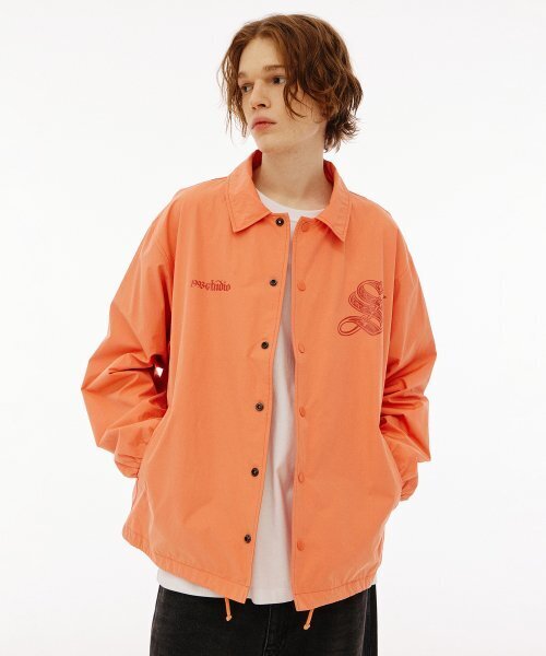 1993STUDIO（1993スタジオ）の「レコードボタンコーチジャケット_コーラル（ナイロンジャケット・レディース・その他・MEDIUM/LARGE）」の5枚目の写真