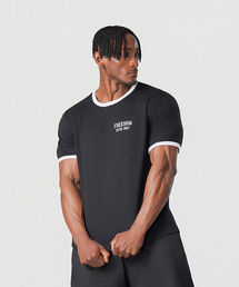 FREEDOM（フリーダム）の「ITO リンガーメッスルショートスリーブ (ブラック)（Tシャツ/カットソー）」