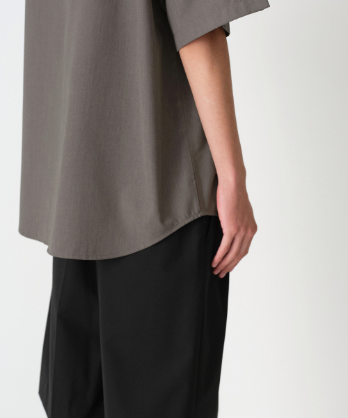 MUSINSA STANDARD（ムシンサスタンダード）の「リラックスドウールライク半袖シャツ[トープ]（シャツ/ブラウス・メンズ・その他・MEDIUM/LARGE/X-LARGE/XX-LARGE/SMALL）」の6枚目の写真