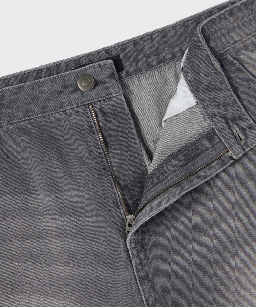 MUSINSA STANDARD（ムシンサスタンダード）の「ビッグブラシカーペンターバミューダデニムパンツ[グレー]（デニムパンツ・メンズ・その他・36/34/32/30/31/33/40/38/42/26/27/28/29）」の4枚目の写真