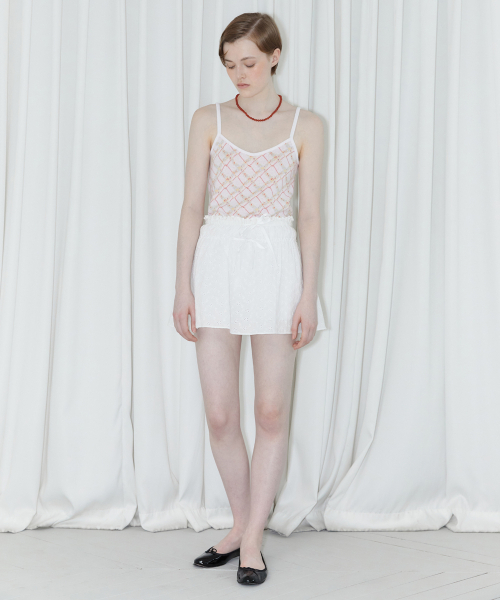 SINOON(シヌーン)の「FLOWER PATTERN SLEEVELESS (OFF WHITE)(ニット/セーター・レディース・アイボリー・FREE)」の3枚目の写真