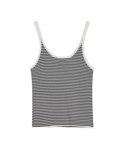 THE GREEN LAB（ザグリーンラボ）の「ストライプクロップニットスリーブレスナシトップ[ホワイト]（Tシャツ/カットソー・レディース・その他・FREE）」の8枚目の写真