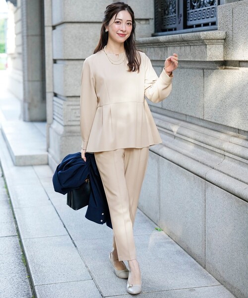 ANY SIS(エニィスィス)の「【2SET】セレモニー セットアップ(セットアップ・レディース・ネイビー系/ベージュ系・X-SMALL)」の9枚目の写真