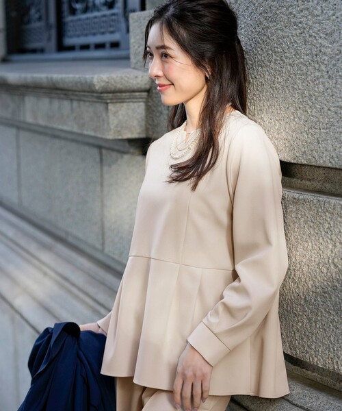 ANY SIS(エニィスィス)の「【2SET】セレモニー セットアップ(セットアップ・レディース・ネイビー系/ベージュ系・X-SMALL)」の10枚目の写真