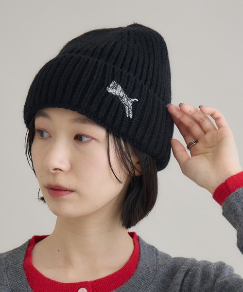 Paradise Picnic(パラダイスピクニック)の「TRANOI. ニットキャップ(ニットキャップ/ビーニー・レディース・アイボリー/ブラック/チャコールグレー・FREE)」の3枚目の写真