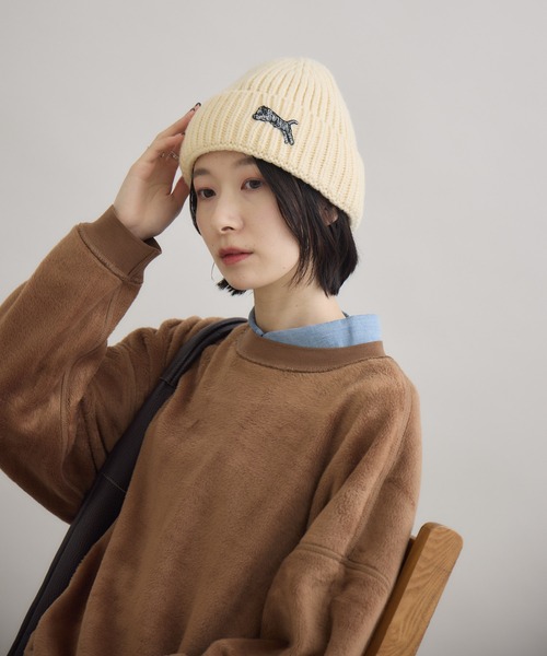 Paradise Picnic(パラダイスピクニック)の「TRANOI. ニットキャップ(ニットキャップ/ビーニー・レディース・アイボリー/ブラック/チャコールグレー・FREE)」の4枚目の写真