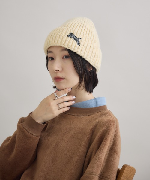 Paradise Picnic(パラダイスピクニック)の「TRANOI. ニットキャップ(ニットキャップ/ビーニー・レディース・アイボリー/ブラック/チャコールグレー・FREE)」の5枚目の写真