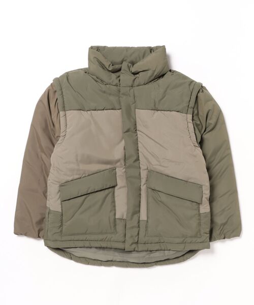 Ocean&Ground（オーシャン&グラウンド）の「Jr.2WAY BIGｼﾞｬｹｯﾄ（ブルゾン・キッズ・オリーブ/ベージュ・150/160）」の2枚目の写真