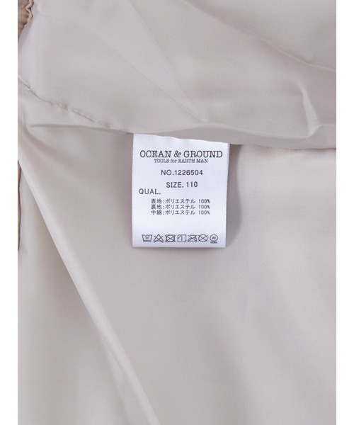 Ocean&Ground（オーシャン&グラウンド）の「Jr.2WAY BIGｼﾞｬｹｯﾄ（ブルゾン・キッズ・オリーブ/ベージュ・150/160）」の9枚目の写真