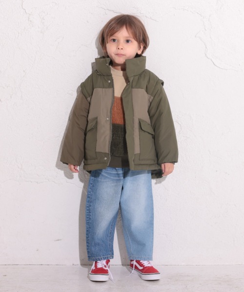 Ocean&Ground（オーシャン&グラウンド）の「Jr.2WAY BIGｼﾞｬｹｯﾄ（ブルゾン・キッズ・オリーブ/ベージュ・150/160）」の18枚目の写真